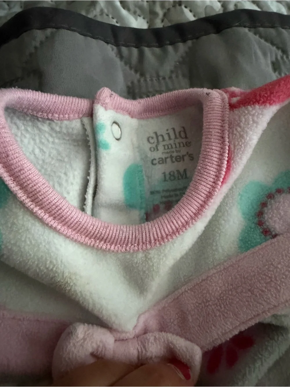 Carter's Floral Footed Pajama Set - Pink, White & Aqua